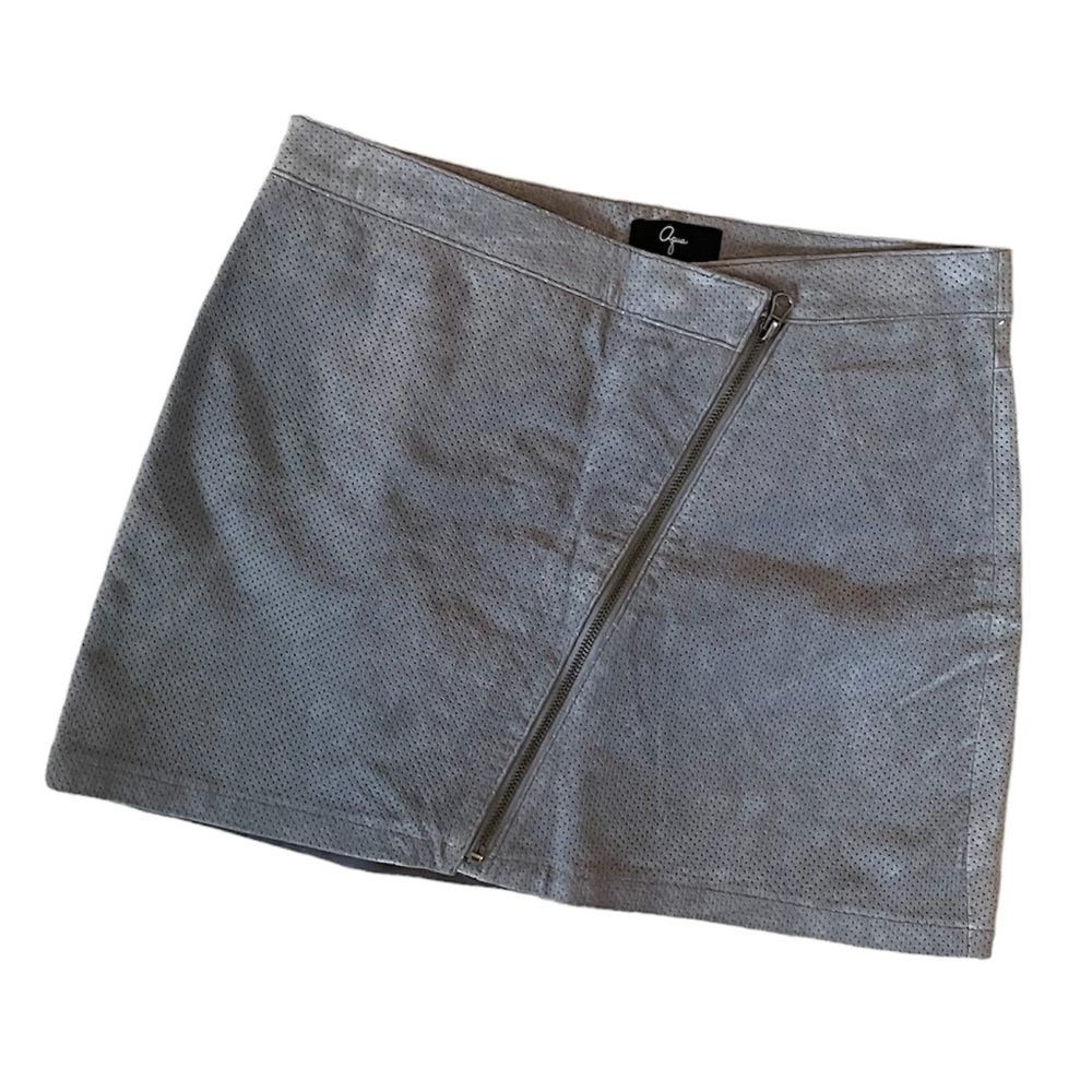 Aqua Suede Mini Skirt